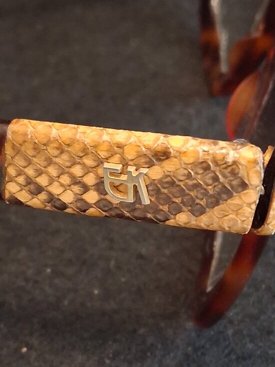 VTG Emmanuelle Khanh 5050 Genuine Snakeskin Tortoise Oversized Sunglasses France main image 6